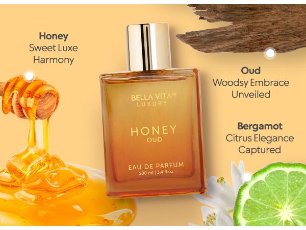 The Golden Dusk Duo by Bellavita Luxury | Honey Oud Eau De Parfum & Vanilla on the Beach Hair & Body Mist | Sweet Oud & Warm Vanilla | Notes of Honey & Tropical Vanilla | Long Lasting Fragrance & Revivable Water Based Mist | Vegan & Cruelty-Free