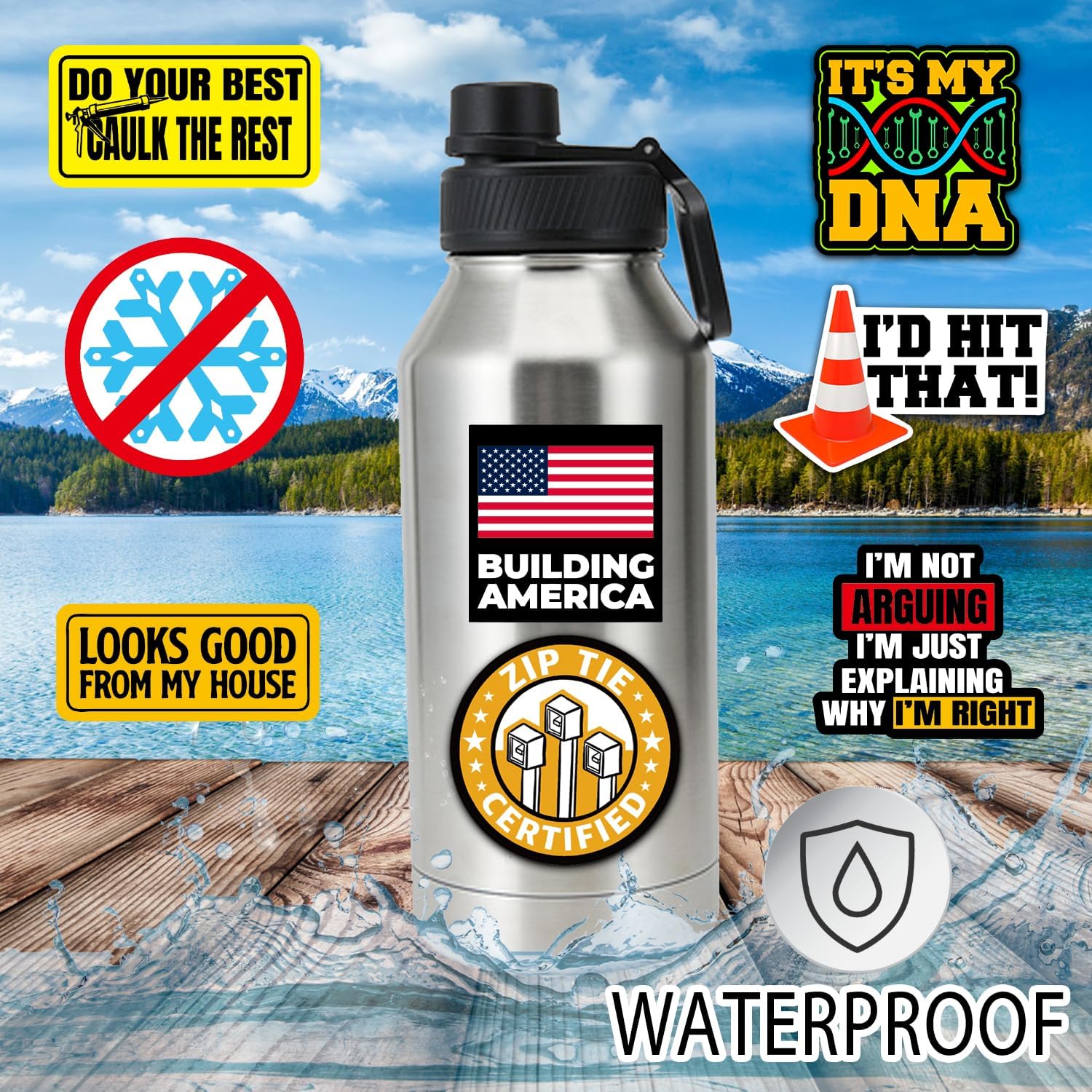 173 PCS Hard Hat Stickers for Adults - Funny (Dirty) for Water Bottle, Laptop, Helmet, Cars, Tool Box, Cars - Blue Collar Stickers for Men, Waterproof Car Truck Decal Gloss Vinyl Decal