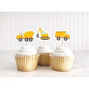 Construction Party Cupcake Toppers, Construction Party, Construction Birthday