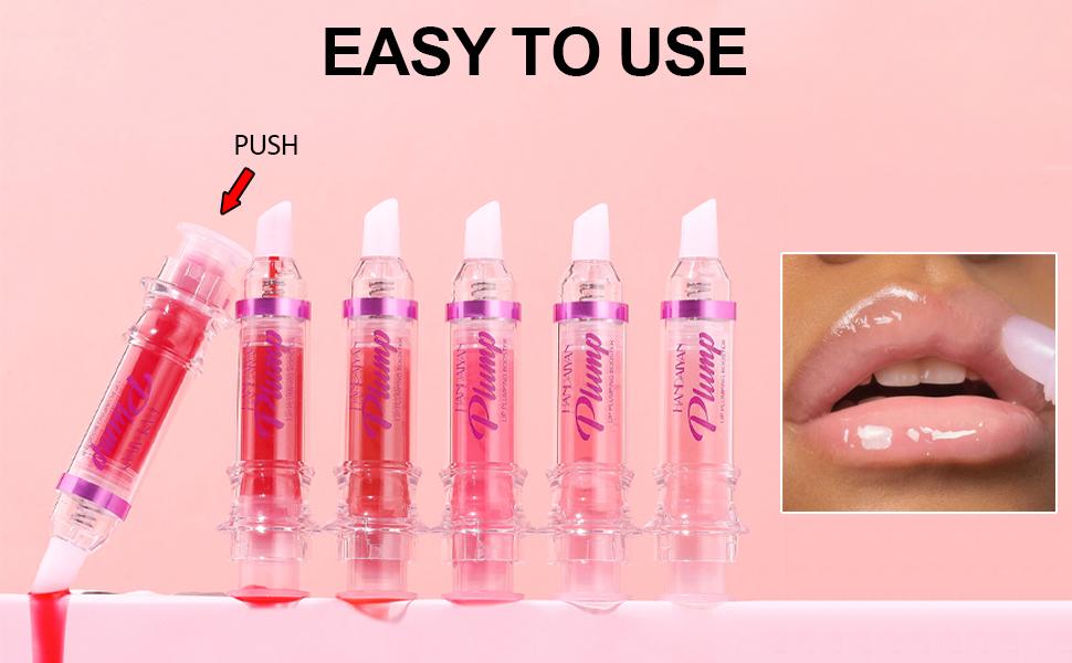 Erinde Lip Plumper Gloss, Natural Spicy Lip Plumping Booster, Ultra-Hydrating & Nourishing Plump Lip Plumper, Glossy Finish Fuller Lip Plumping Oil for Women Girls,  Hydrate Moisturizer Moisturizer