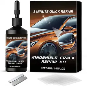 Windshield Repair Kit for Chips and Cracks, Car Windshield Crack Repair Kit, Glass Repair Liquid for Cracks, Rock Chip Repair Kit Windshield, Windshield Ch