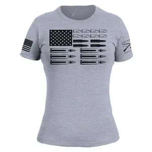 Women's Ammo Flag 2.0 Slim Fit T-Shirt - Heather Gray