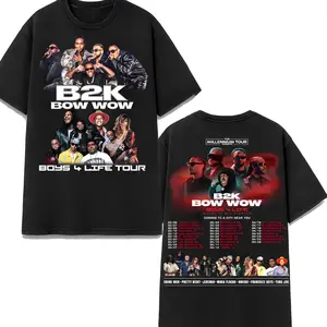 B2K Bow Wow Boys 4 Life Tour TShirt, Millennium Tour Concert Collage Graphic Print, B2K & Bow Wow Hip Hop Graphic Shirt, For R&B and Hip Hop Fans, Perfect Gift For 2000s Music Lovers