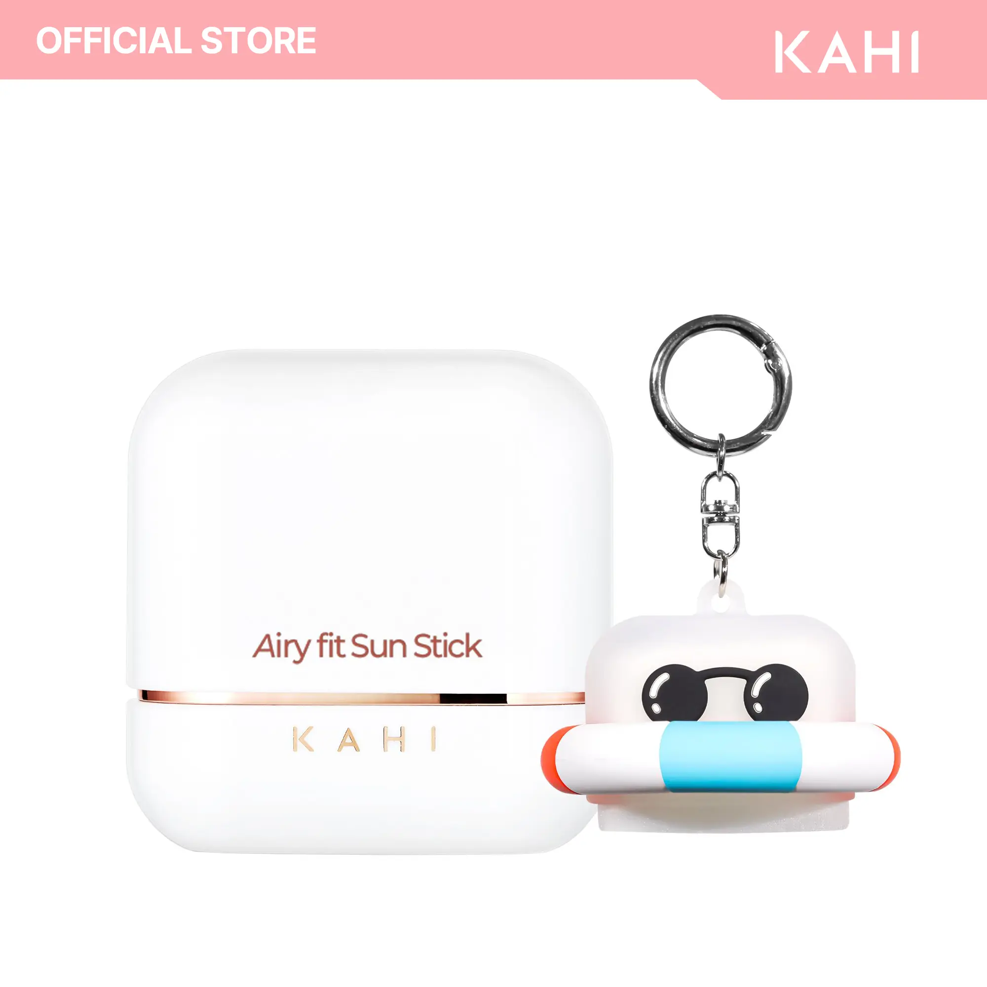 KAHI Waterproof Facial Sunscreen Stick SPF 50+ - Lightweight Korean Skin Care with No White Cast for Sunny & Beach Days, All Skin Types, 0.49 oz, Balm Stick