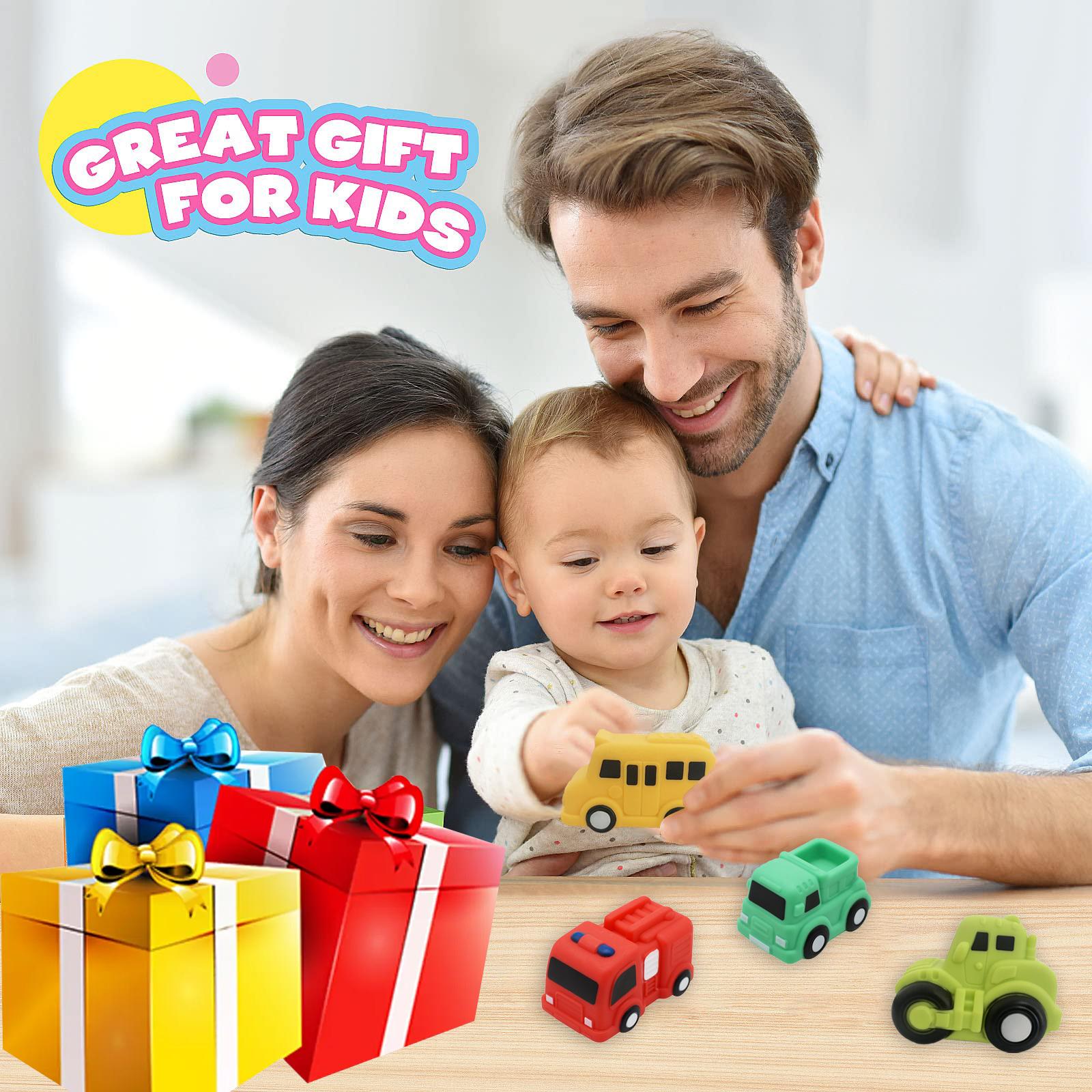 6PCS Bath Cars,Traffic Vehicles and Construction Vehicles, Light Up Bath Toy for Toddler,6 Pack Water Activated Flashing Colors Toys for Kids Bath Fun in the Tub,Bath Fun in Pool or Bathtub,On Beach