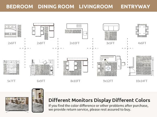 [Clearance] MontVoo Modern Abstract Area Rug, Machine Washable, Minimalist Cozy Vibes, Non-Slip, Soft & Dirt-Resistant, Easy-to-Clean for Living Room, Entryway, Bedroom & Kitchen, Home Decor