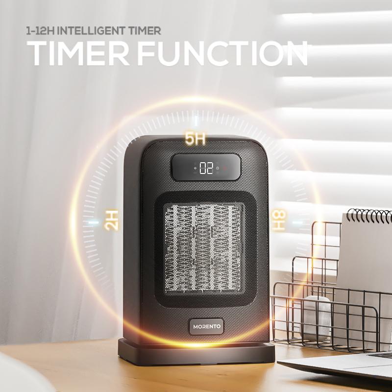 Morento Space Heater Indoor, 1500W Portable Heaters for Indoor Use with Heating and Fan Modes for Bedroom with Thermostat, Safety Heater for Bedroom, Office and Indoor , Electric Multifunction#TikTokShopBlackFriday