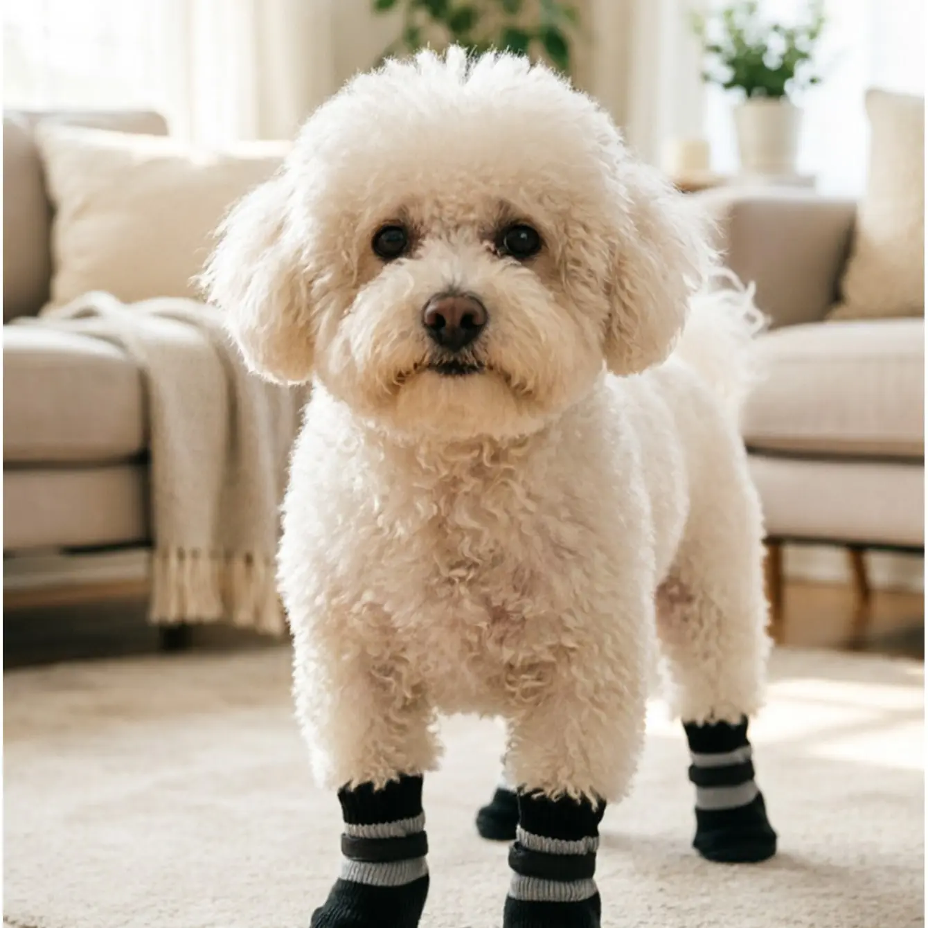 4pcs Waterproof Dog Boots, Puppy Shoes, Non-Slip Soft Sole, Washable Reusable, Durable Pet Shoes for Chihuahua, Bichon, Corgi, Rainy Weather, Outdoor