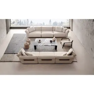 Klaussner Rilasso White Fabric Sofa