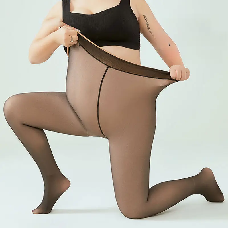 Women's Thermal Fleece-Lined Thick Leggings - Winter Clearance, Plus Size, Opaque, Body Shaping, Comfortable, Fits 220 lbs, Ideal for Cool Spring Days, Sexy