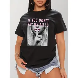 Trendy Y2K Graphic Tee For Women Casual Summer Streetwear Comfortable Round Neck Short Sleeve Top 2024 Fashion Baddie Outfit