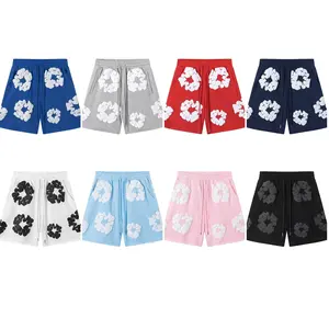 Vintage Flower Graphic Mesh Shorts for Summer Vintage Flower Graphic Mesh Shorts for Summer