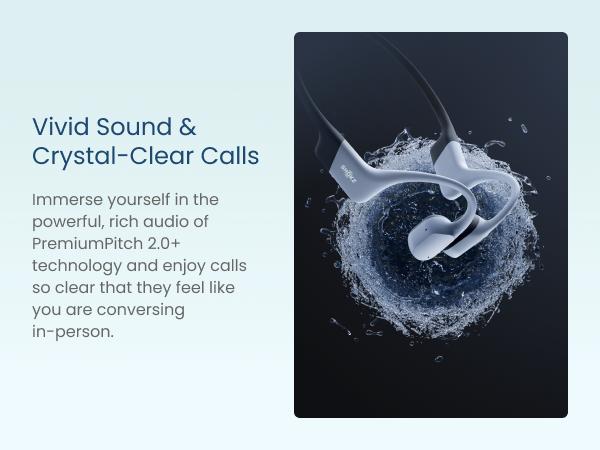 SHOKZ OpenSwim Pro - Open-Ear Bone Conduction Bluetooth Headphones & 32GB MP3 Player, IP68 Waterproof, Secure Fit for Workouts, Running and Swimming