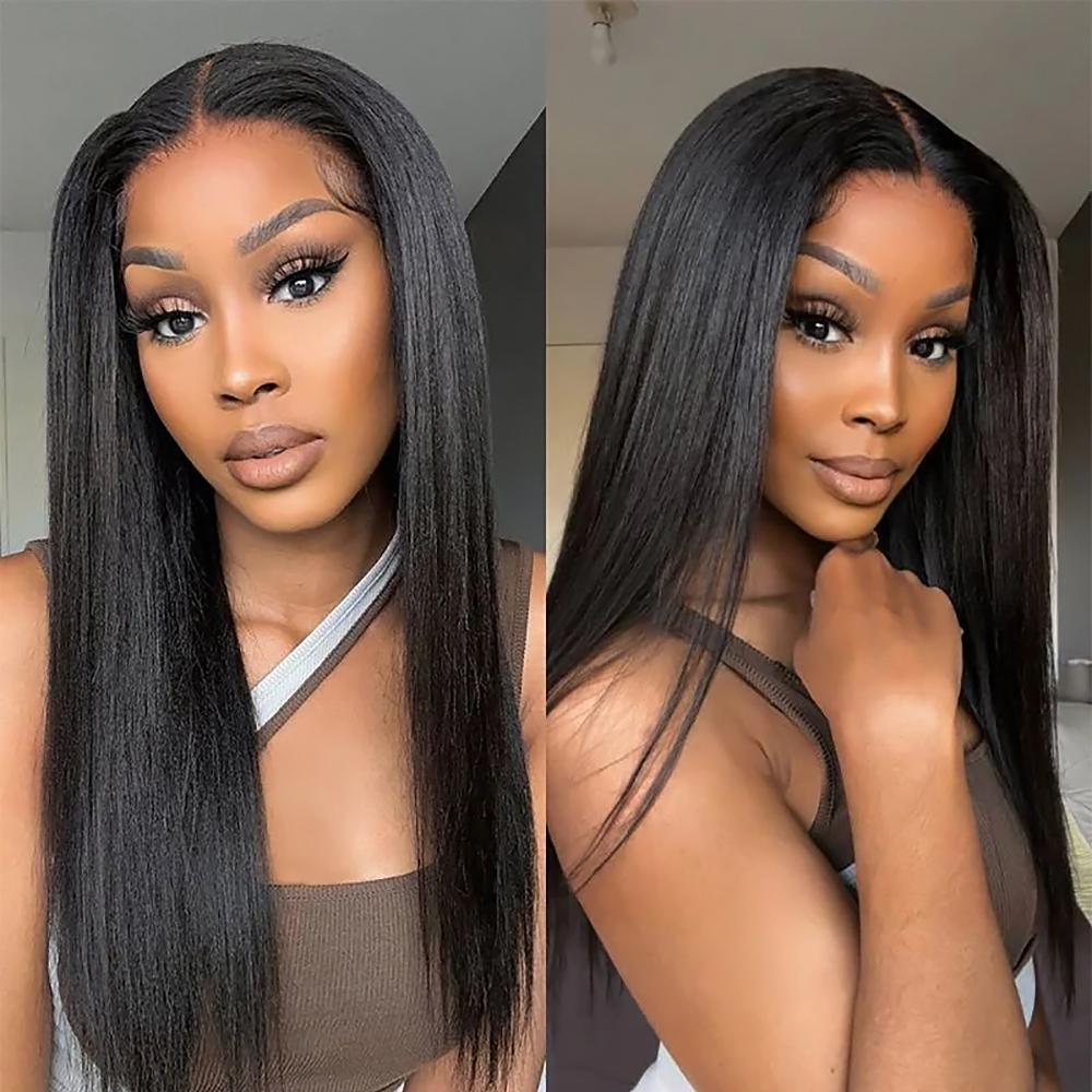 Yaki Straight Bundles Human Hair 1/3/4 Bundles Salon Quality Quick Weave Virgin Human Hair Extension Natural Black Hair Bundles for Sew in SpringStatements