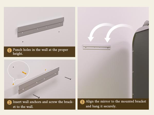 TETOTE Antique Gold Arched Mirror, Ornate Vintage Framed Mirror for Wall, Baroque Style, Decorative Mirror for Bathroom/Entryway/Mantel/Living Room, French Cleat Mounting TETOTE Antique Gold Arched Mirror, Ornate Vintage Framed Mirror for Wall, Baroque Style, Decorative Mirror for Bathroom/Entryway/Mantel/Living Room, French Cleat Mounting