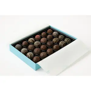 Andy Anand Artisan Dark Chocolate Truffles – 24 Pc Handmade Assorted Flavors, Decadent & Delicious, Made with 60% Chocolate (Cocoa Butter)