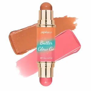 【SpringGlowUp】Butter Glow & Go Multiuse Stick,Dual-Ended Blush and Bronzer Stick – 2-in-1 Ultra-Creamy Radiant Finish Formula with Murumuru Butter, Vegan & Cruelty-Free