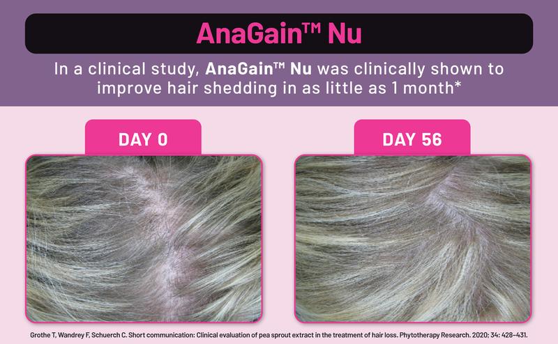 NatureWise Hair Growth Plus - Hair Growth Supplements Women & Men - With Clinically Tested AnaGain Nu + No Biotin - Sugar Free & Vegan - Pistachio Caramel Flavor - USA Manufactured
