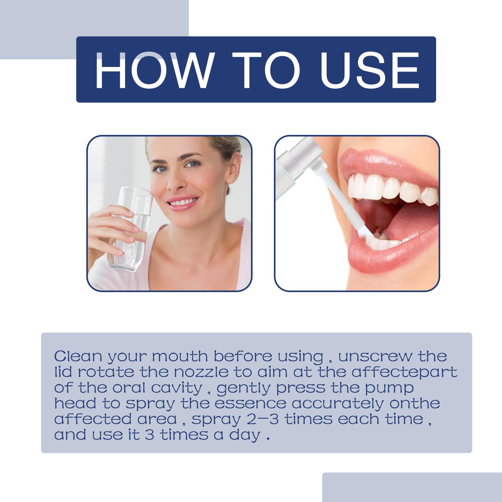 Oral Care Spray –Preventing tooth sensitivity，Relieve swollen and inflamed gums，Relieve tooth decay， Gentle Formula for Daily Use
