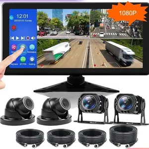 RV Camera System, 4K Backup Camera with 10.36'' Touch Screen, Waterproof 4 AHD Rear Side View Camera, for Truck/Semi-Trailer/Camper/RV/Bus