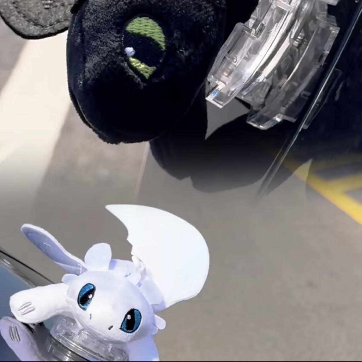 Toothless Car Exterior Decoration Wings Movable Roof Sunroof Decoration ...