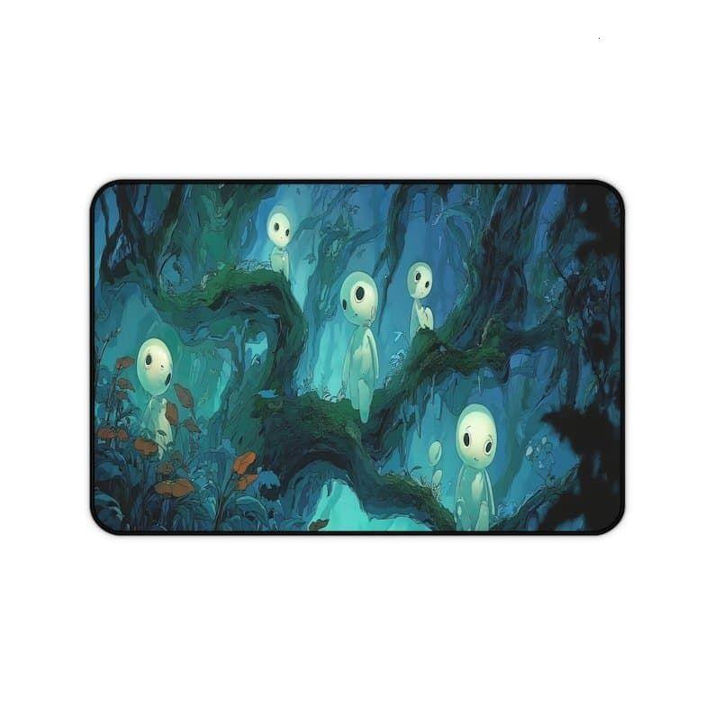 Anime Forest Spirit Desk Mat, XXL Aesthetic Gaming Mouse Pad, Anime Inspired Desk Mat, Magical Forest Extended Keyboard Pad For Cozy Setups