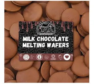 Milk Chocolate Melting Wafers 1 lb Bulk for Dipping Strawberries Candy Making Molding Coating Baking Fondue Chocolate Fountain Cake Pops melting chocolate by RUS Candy Company