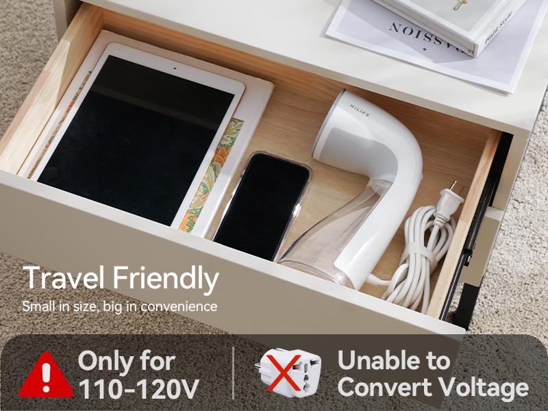 HiLIFE 2024 New Steamer for Clothes,Garment Steamer, Fast Wrinkle Removal,Large Tank, All Fabrics, Easy to Use, Portable Travel rechargeable usb