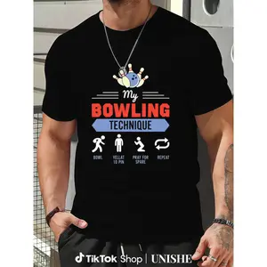 Funny My Bowling Technique Tee – Perfect for Bowling Friends
