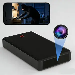 The latest hidden camera of 2026, portable power bank 10000mAh, with full HD 1080P WiFi security monitoring, USB charging camera suitable for both indoor and outdoor use, silent silent shooting, black Micro SD card rechargeable