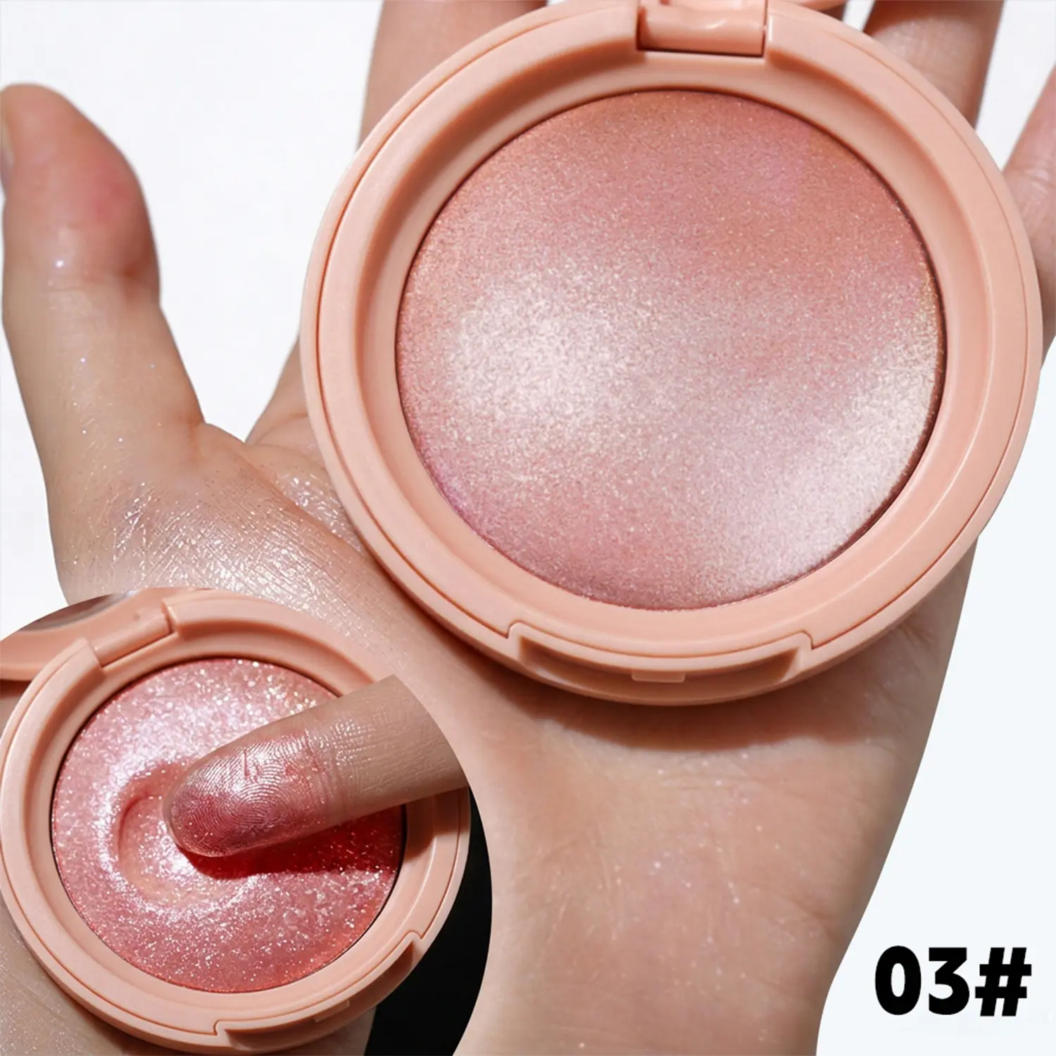 Glow Blush Cosmetic Soft Pinch Glitter Powder Blush, Autumn Gifts Silky Blend, powder blush Makeup peach
