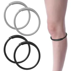 Patellar Tendon Support Strap 4 Pcs Silicone Patella Band for Knee Pain Relief for Working Out, Fitness Gym, Running or Sports Men Women