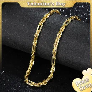 Holylegend 14K Real Gold-Plated Milano Rope Chain Necklace for Men, Affordable Trendy Gold Plated Necklace with Multi-Angle Reflective Shine, Gift for Fashion Lovers