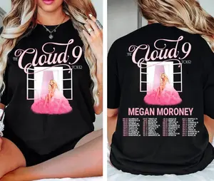 Megan Moroney Cloud 9 Tour Shirt, Country Concert Tee, Megan Moroney Tour 2026 Shirt, Pink Western Graphic Tee, Country Music Fan Gift