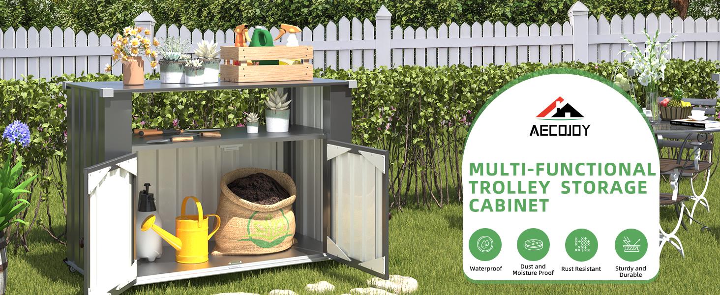 AECOJOY Outdoor Grill Table with Storage Cabinet Weatherproof, Outdoor Kitchen Island, Grill Cabinet Cart with Storage, Outdoor Counter Prep Table with Storage in Dark Grey AECOJOY Outdoor Grill Table with Storage Cabinet Weatherproof, Outdoor Kitchen Island, Grill Cabinet Cart with Storage, Outdoor Counter Prep Table with Storage in Dark Grey