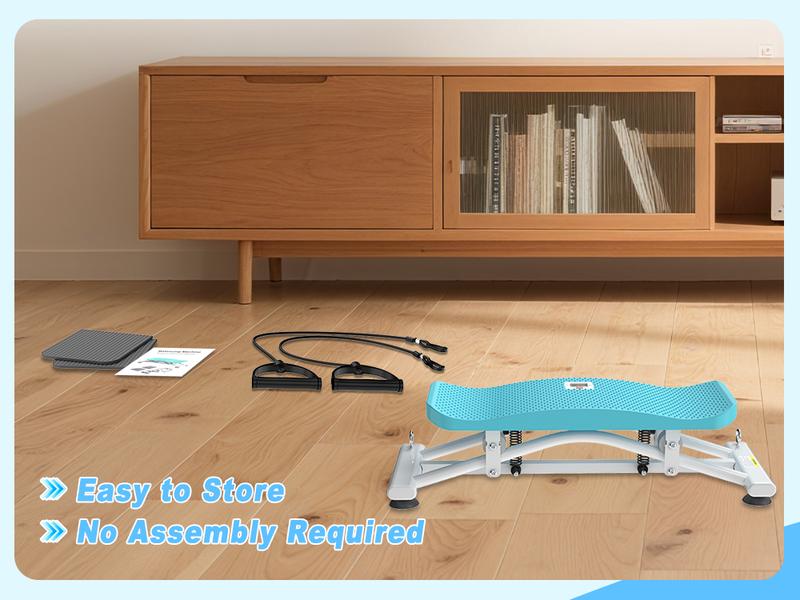 HOTWAVE Ski Machine with Resistance Bands Portable Slide Stepper Featuring LCD Monitor for Full Body Workout Compact Design & Real Time Feedback Folding Walking Pad