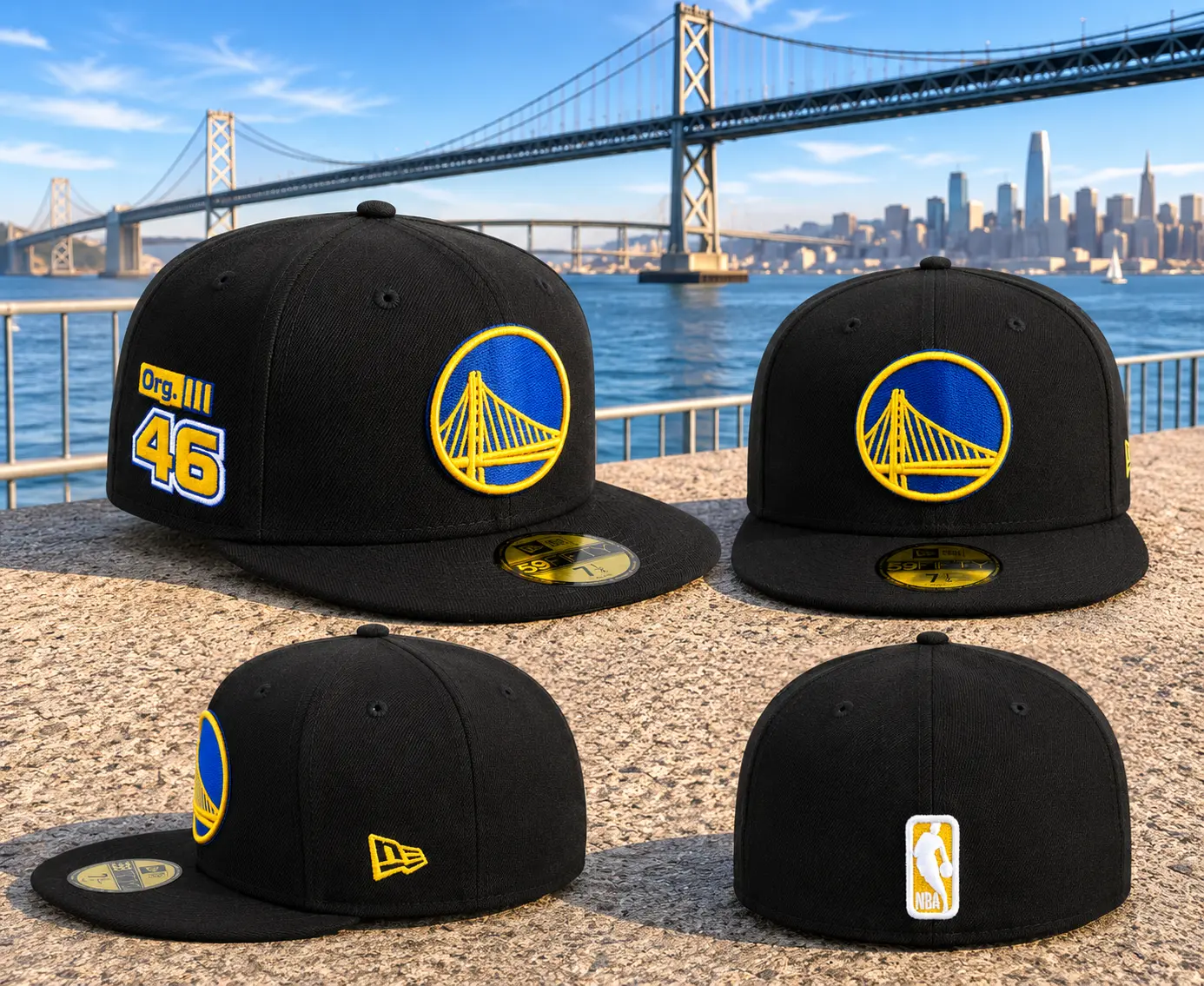 Men's Golden State Warriors New Era Black 59FIFTY Fitted Hat