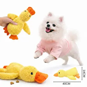 Birthday gift Squeaky Calming Yellow Duck Dog bite Toy,Durable resistant Plush Chew Toy with Sounds, Interactive Dog Toys, Recommended for Small and Medium Dog｜ Mallard Dog Toy