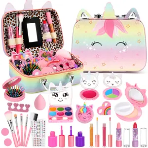 24 Pieces Kids Cosmetics - Girls Kids Makeup Set, Girls Washable Makeup Set, Cosmetic Set for little girls over 3 years old, Christmas gift, birthday gift.