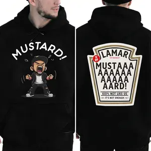 MUSTARD Cartoon Character & Label T-shirt, For Women, For Men [180G/230G 100% cotton short-sleeve/hoodie, soft and comfortable]