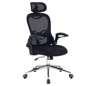 Office Chair Ergonomic Desk Chairs with Adjustable Lumbar Support& Headrest Hanger, High Back Breathable Mesh Chair with Wheels, Rolling Swivel Comfy Task Computer Chair for Home Work Gaming