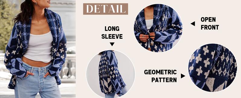 UANEO Womens Cardigan Sweaters  Button Down Shawl Collar Oversized Sweater Coats Y2k Print Cardigans Fall Fashion #TikTokShopBlackFriday