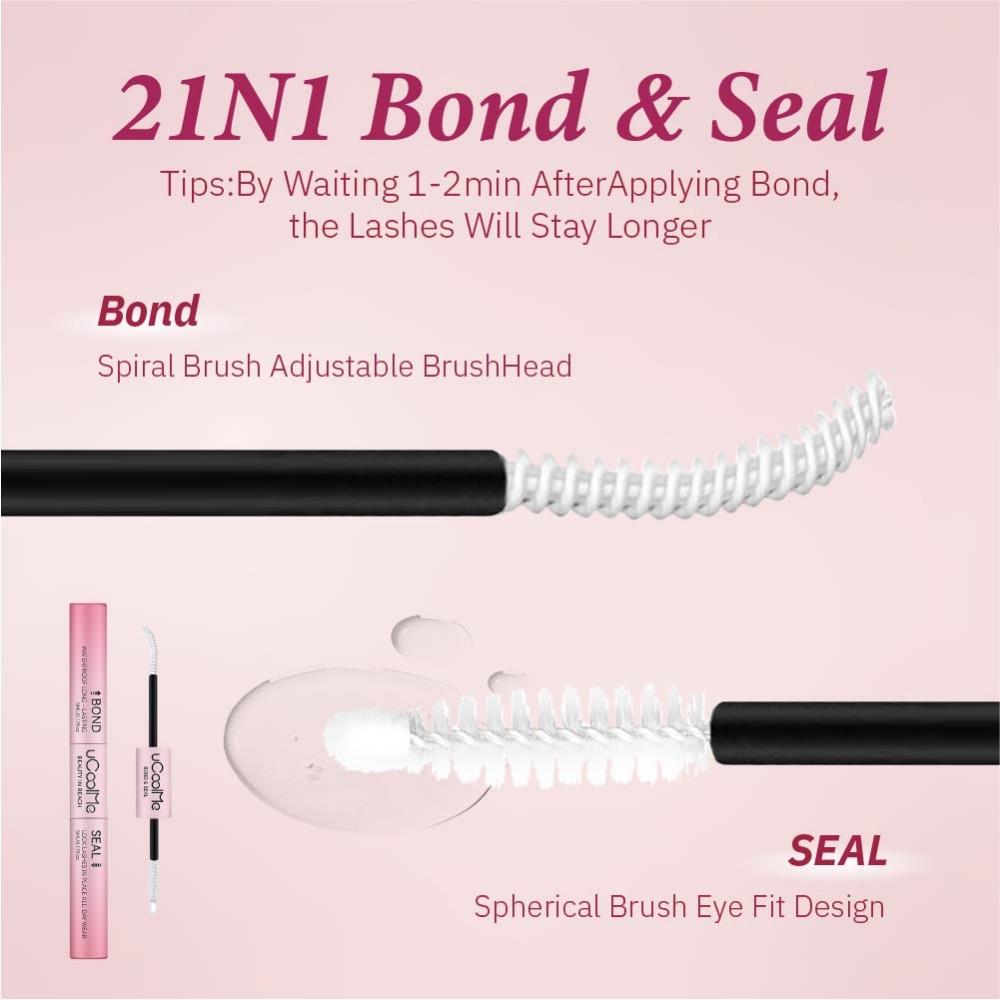 uCoolMe Lashes [Black Glue]  [White Glue]  2In1 Bond & Seal Waterproof Glue For Lashes Cluster Strong Hold For Beginner Friend Makeup Glue JumpstartSale