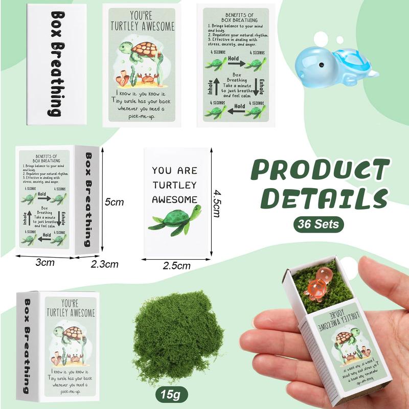 18/36 Sets Christmas Appreciation Box Glowing Tiny Figures with Matchbox Bulk Emotional Support Gnomes Snowman Turtle Appreciation Gift Christmas Stocking Christmas Team Gift for Employees Coworkers Exchange Party Supplies