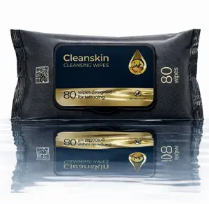 CleanSkin Cleansing Green Soap Tattoo Wipes All in One Solution Tattoo Wipes for during Tattooing | Tattoo Aftercare | Green Soap for Tattooing