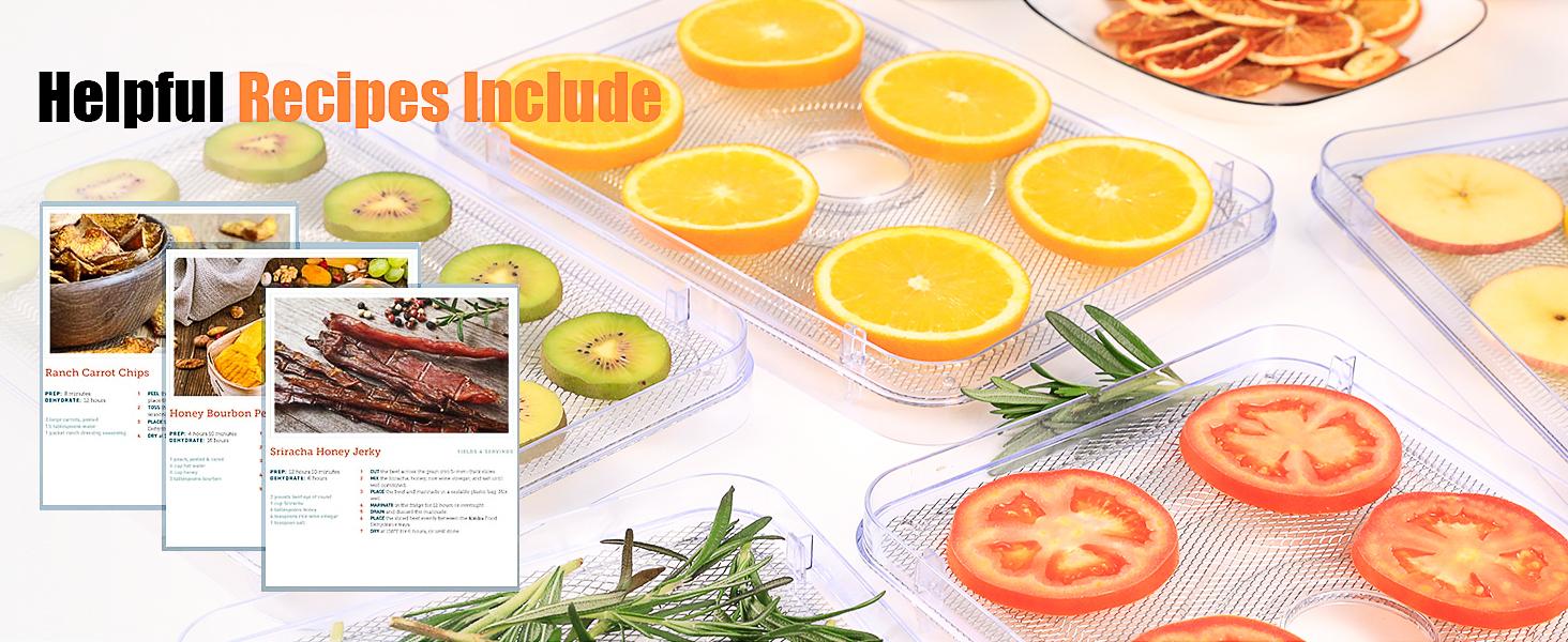 YASHE Food Dehydrator Machine, 5 Stainless Steel Trays, 48H Timer, Temperature Control, Recipe Book – Perfect for Jerky, Meat, Fruit & Dog Treats Appliances