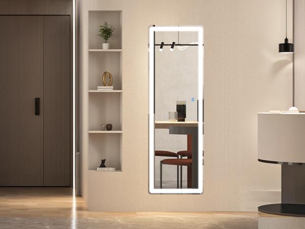 [LIVE] Full Length Mirror with LED Lights, 64"x21" Lighted Floor Standing Mirror Decor Durable Glass