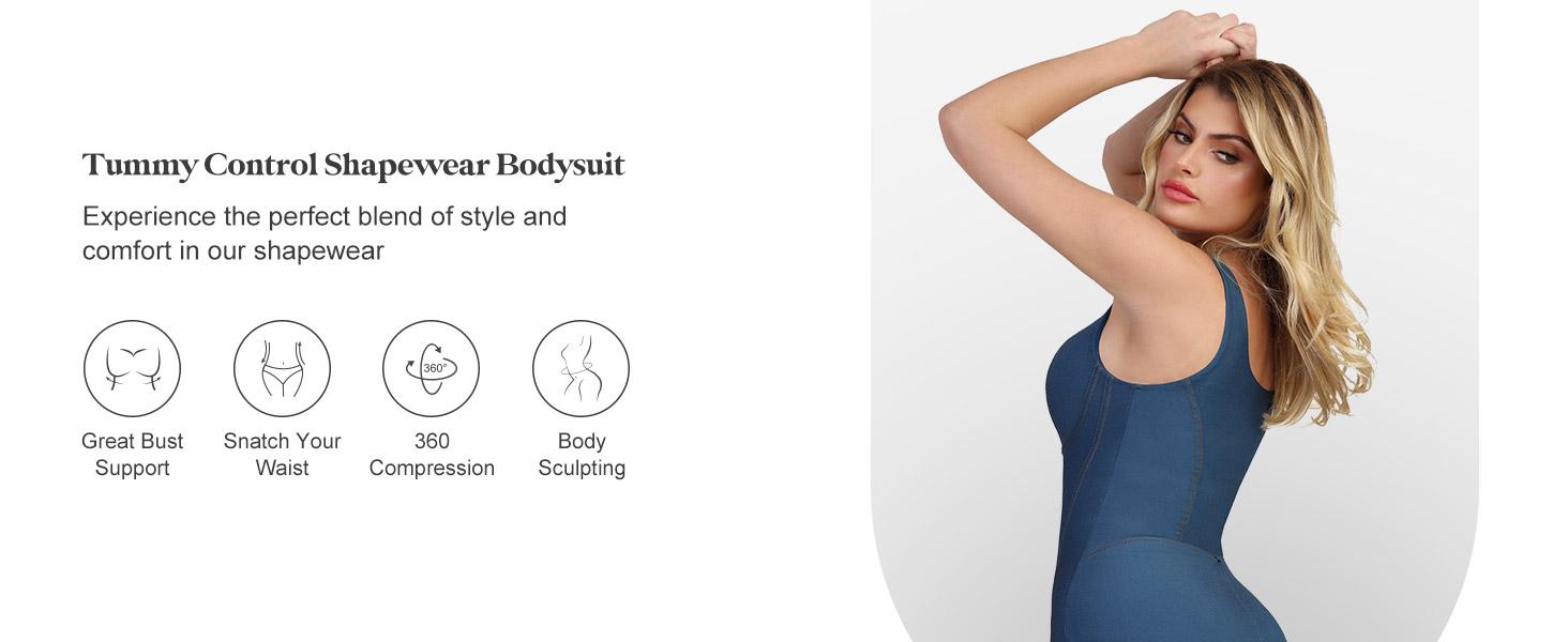 Popilush The Shapewear Bodysuit Denim Bodysuits Womenswear Tops Comfort Sleeveless Underwear-live Shaper With Zipper Seamless Minimizer