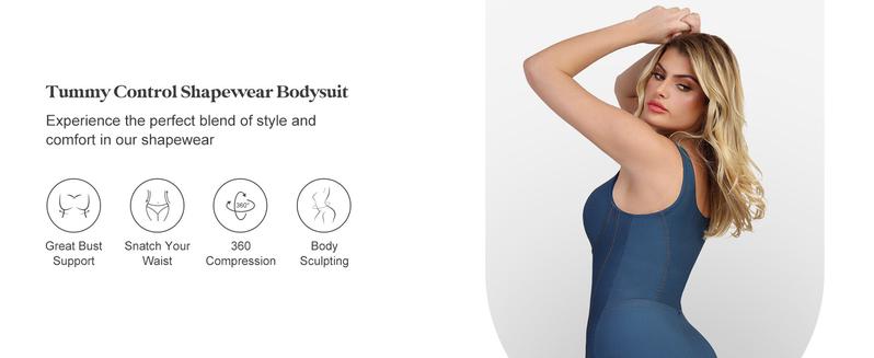 Popilush The Shapewear Bodysuit Denim Bodysuits Womenswear Tops Comfort Sleeveless Underwear-live Shaper With Zipper Seamless Minimizer
