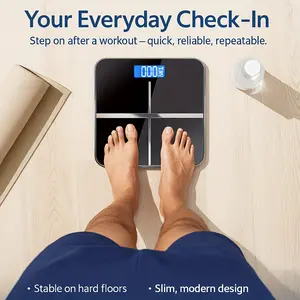 Bathroom Scale for Body Weight, Highly Accurate Digital Weighing Machine with LED Display, 400lb